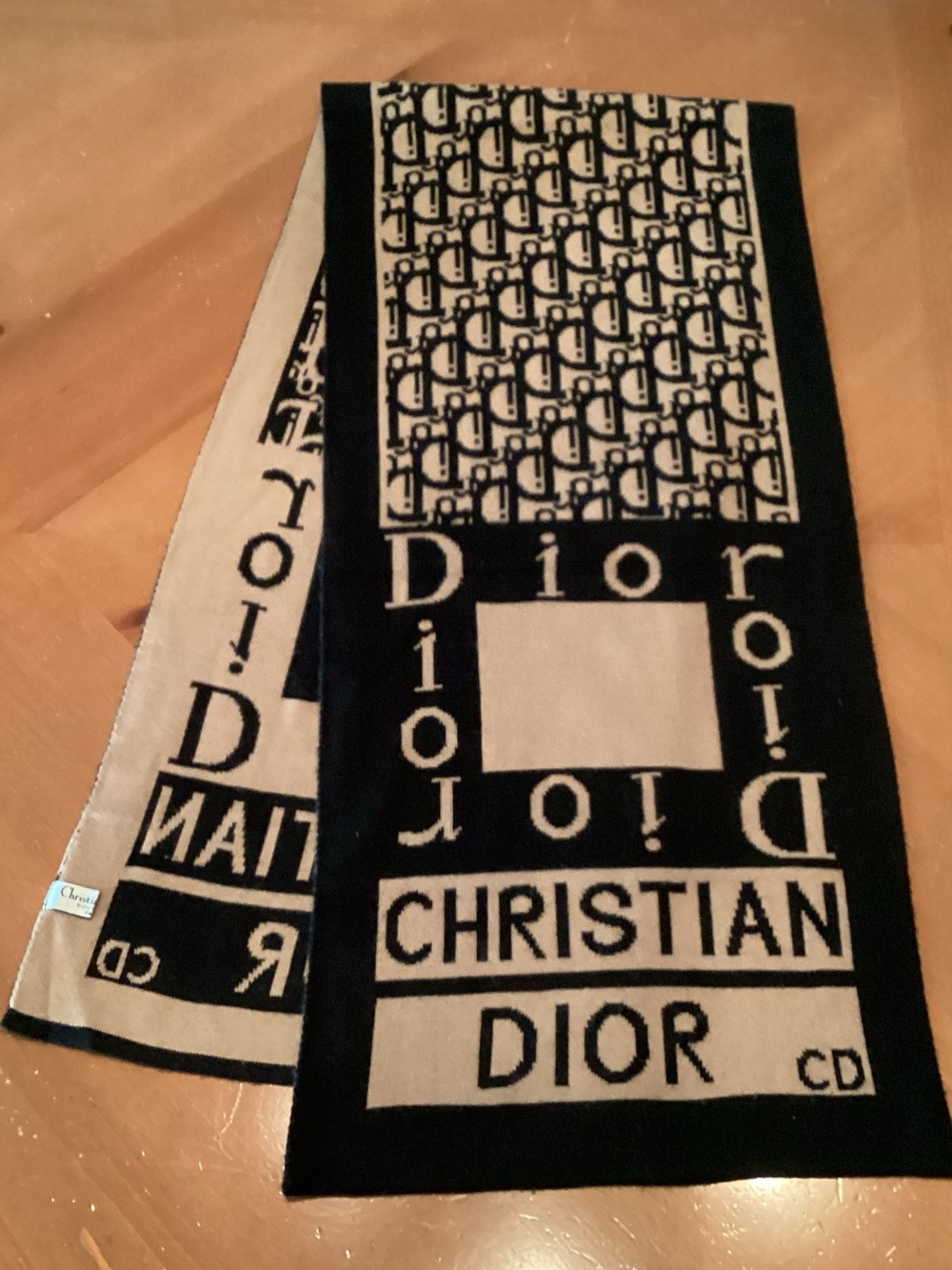 Vintage Christian Dior Boutique Paris Trotter Logo Muffler